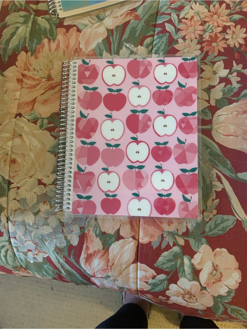Erin Condren Pink Apple Pattern Spiral Notebook